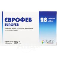 Еврофеб таблетки 80мг №28