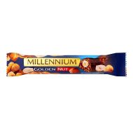 Шоколад молочный Millennium Golden Nut с начинкой и цельными лесными орехами 40 г