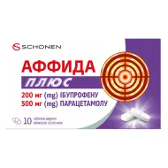 Аффіда плюс таблетки 200 мг/500 мг №10