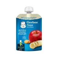 Пюре Gerber яблуко банан морква з 6-ти місяців 150 г