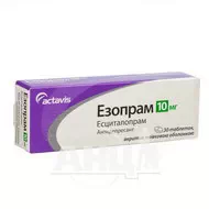 Езопрам таблетки вкриті плівковою оболонкою 10 мг №30
