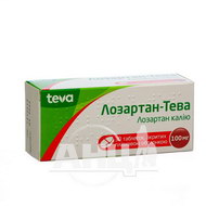 Лозартан-Тева таблетки вкриті плівковою оболонкою 100 мг блістер №30