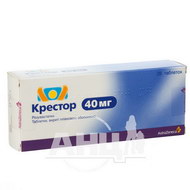 Крестор таблетки покрытые оболочкой 40 мг №28