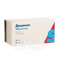 Дицинон розчин для ін'єкцій 250 мг ампула 2 мл №50