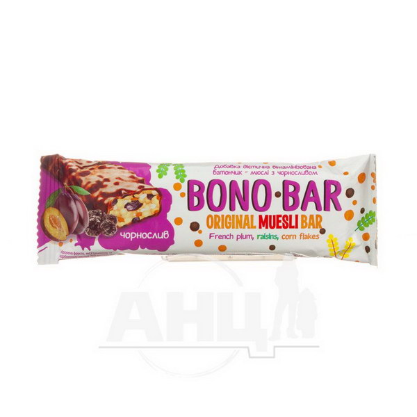 Батончик-мюсли Bono Bar с черносливом глазированный 40 г