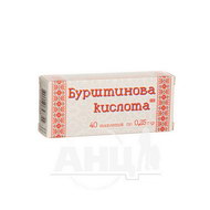 Бурштинова кислота таблетки 0,25 г №40