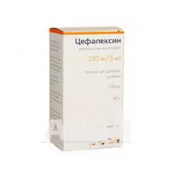 Цефалексин гранули для приготування суспензії 250 мг/ 5 мл флакон 40 г для приготування 100 мл