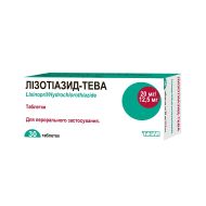 Лізотіазид-Тева таблетки 20 мг + 12,5 мг блістер №30