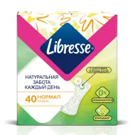 Прокладки жіночі гігієнічні Libresse Natural care pantyliners normal №40