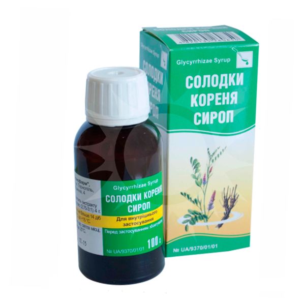 Солодки корня сироп флакон 100 г