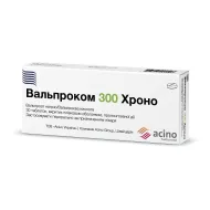 Вальпроком 300 Хроно таблетки пролонгированные покрытые пленочной оболочкой блистер №30