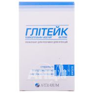 Глітейк ліофілізований порошок для розчину для ін'єкцій 400 мг флакон з розчинником в ампулах 3,2 мл №1