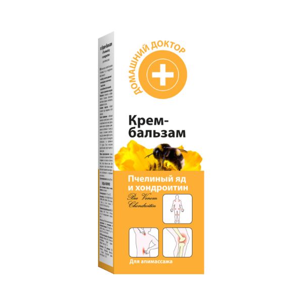 Крем-бальзам Домашній Доктор бджолина отрута і хондроїтин 75 мл