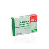 Ципринол таблетки вкриті плівковою оболонкою 500 мг №10