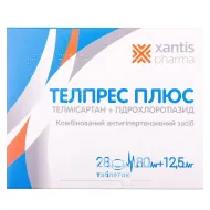 Телпрес плюс таблетки 80 мг + 12,5 мг блістер №28