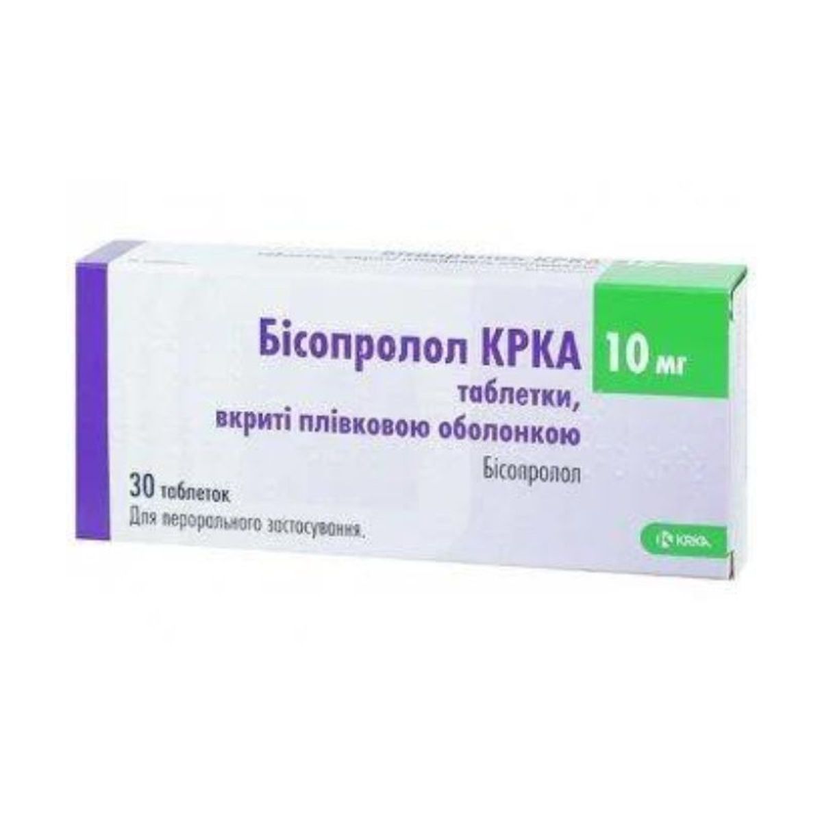 ᐉ Бісопролол КРКА таблетки вкриті плівковою оболонкою 10 мг блістер №30 -  ціна, інструкція, відгуки, купити в Аптеці Низьких Цін з доставкою по  Україні