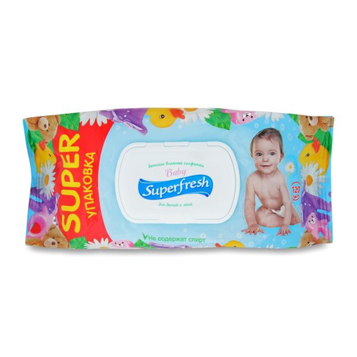 Влажные салфетки Ultra Fresh Baby для детей и мам Алоэ (150 шт.)