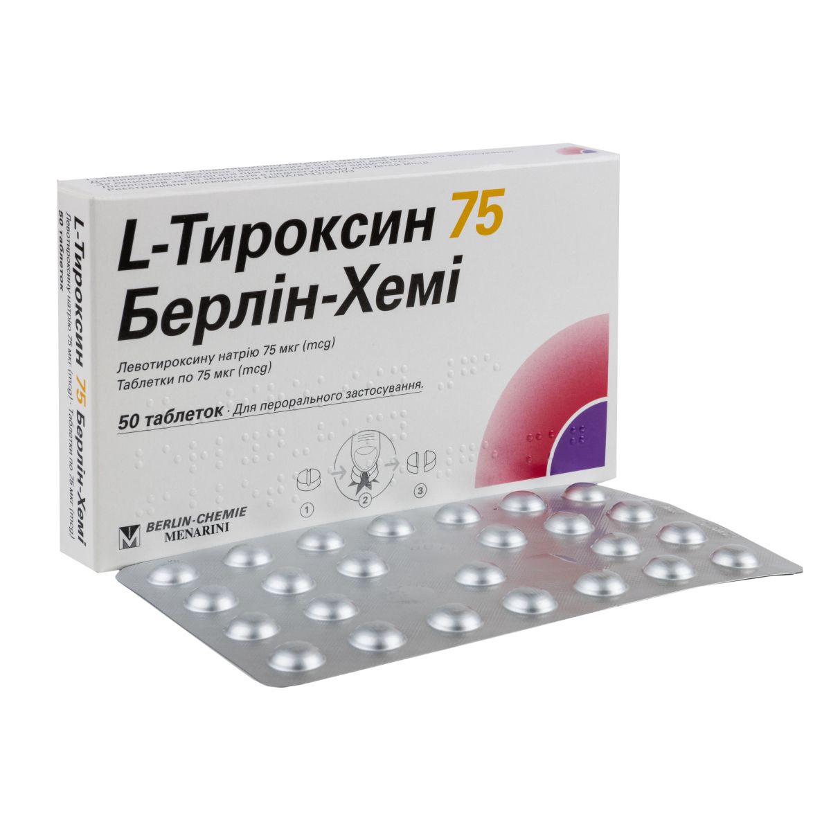 Инструкция L-Тироксин 75 Берлин-Хеми Таблетки 75 Мкг №50 - Купить.