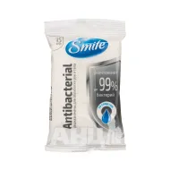 Салфетки влажные Smile antibacterial со спиртом №15