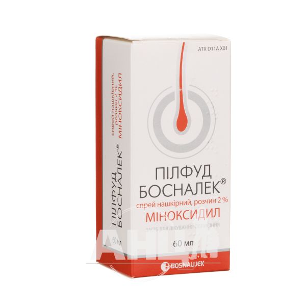 Пілфуд Босналек спрей нашкірний розчин 2 % флакон з розпилювачем 60 мл
