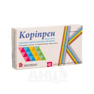 Коріпрен 20 мг/10 мг таблетки вкриті плівковою оболонкою 20 мг + 10 мг блістер №28