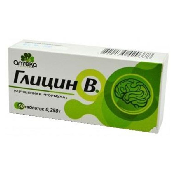 Гліцин b таблетки 250 мг №50