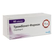 Тромбонет таблетки вкриті оболонкою 0,075 г блістер №60