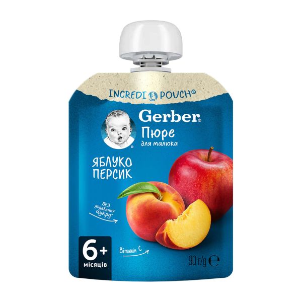 Пюре Gerber яблуко та персик 90 г