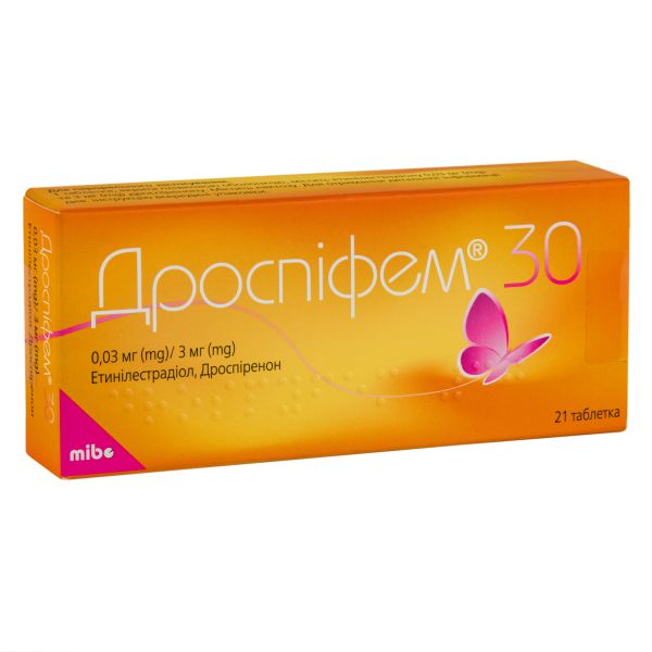 Дроспіфем 30 таблетки вкриті плівковою оболонкою 3,03 мг блістер №21