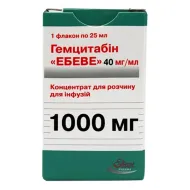 ГЕМЦИТАБИН КОНЦ.Р-Р Д/ИНФ. 200МГ/5МЛ
