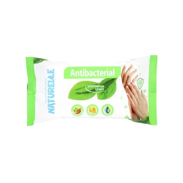 Влажные салфетки Naturelle antibacterial с экстрактом подорожника №48