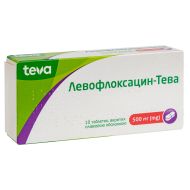 Левофлоксацин-Тева таблетки вкриті плівковою оболонкою 500 мг блістер №10
