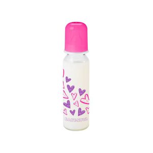 Бутылочка для кормления Baby-Nova 46000-1 декор для девочки 250 мл