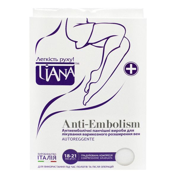 Панчохи антіемболіческіе Tiana 18-21мм 140 den білі розмір 4