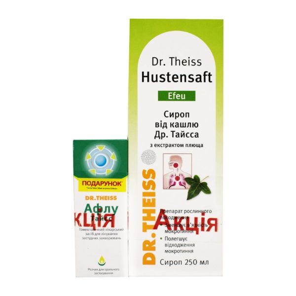 Сироп від кашлю Др. Тайсса + Афлу Тайсс сироп 250 мл + розчин 50 мл акція
