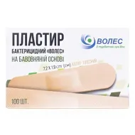 Пластир бактерицидний Волес 2,5 х 7,6 см №100