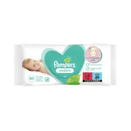 Вологі серветки Pampers Sensitive дитячі №80