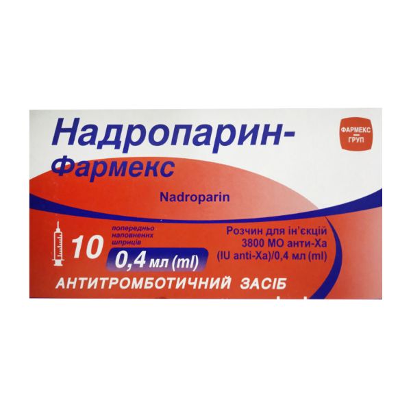 Надропарін розчин для ін'єкцій шприц 0,4 мл №10