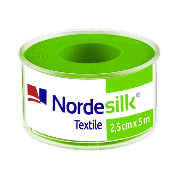 ПЛАСТЫРЬ NORDEPLAST КАТУШЕЧНЫЙ 2,5 СМ Х 5 М, КАТУШКА НА ТЕКСТИЛ. ОСНОВЕ  1897