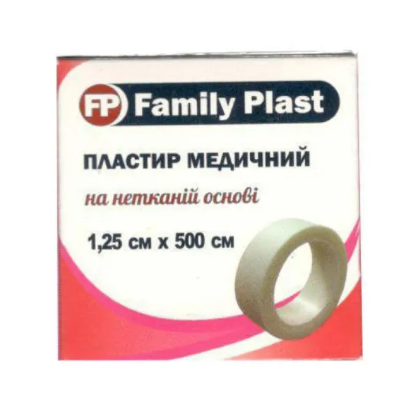 Пластырь Family Plast на нетканой основе 1,25смх500см №1