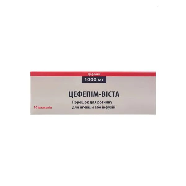 Цефепім-Віста порошок для ін'єкцій 1000 мг №10