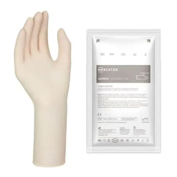 Перчатки хирургические Santex Powder Free латексные стерильные без пудры размер 6,5 пара