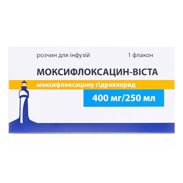 Моксифлоксацин-Віста розчин для інфузій 400 мг флакон 250 мл