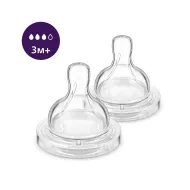 Соска силіконова Philips AVENT Анти-Колік, середній потік від 3 міс. (SCY763/02) №2