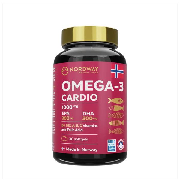 Омега-3 Кардіо Nordway Omega-3 Cardio капсули 1000 мг №30
