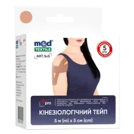 ПЛАСТЫРЬ МЕД. МЕДТЕКСТИЛЬ КИНЕЗИО ТЕЙП 5СМ Х 5М СИН 1130