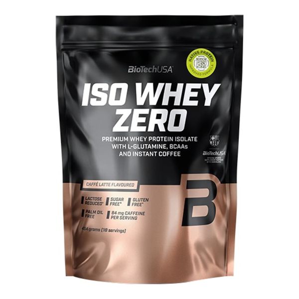 Протеїн Biotech Iso Whey Zero у вигляді порошку зі смаком кави-латте пакет 454 г