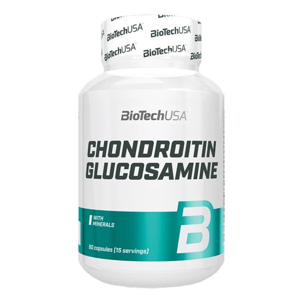 Хондропротектор Biotech Chondroitin Glucosamine Хондроїтин та Глюкозамін капсули №60