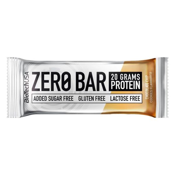 Батончик протеиновый BioTech Zero Bar со вкусом печенья с шоколадной крошкой 50 г
