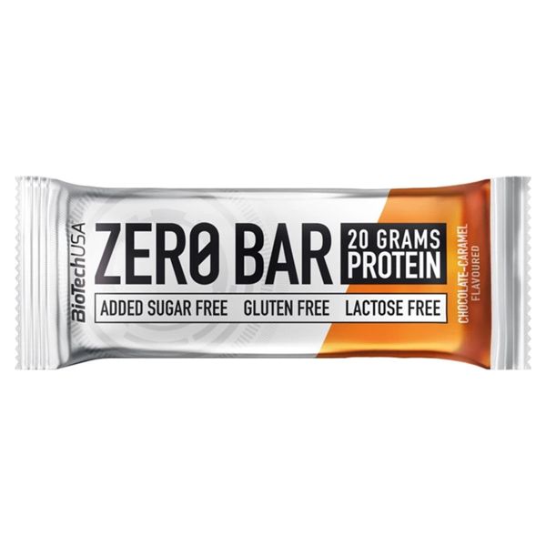 Батончик протеиновый BioTech Zero Bar со вкусом шоколад-карамель 50 г